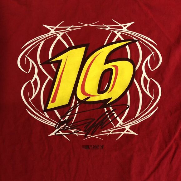 NASCAR Greg Biffle #16 3M Racing Large T-Shirt Red Signature DS Graphic Tee - Picture 2 of 7